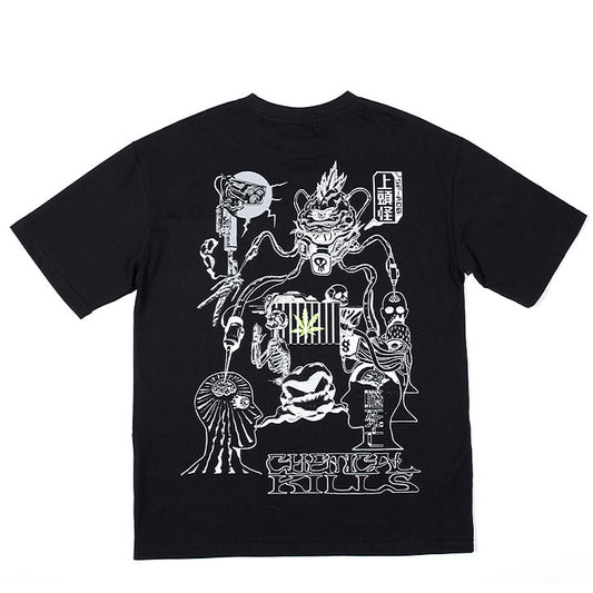 WEED FRIDAY BLACK COTTON T-SHIRT